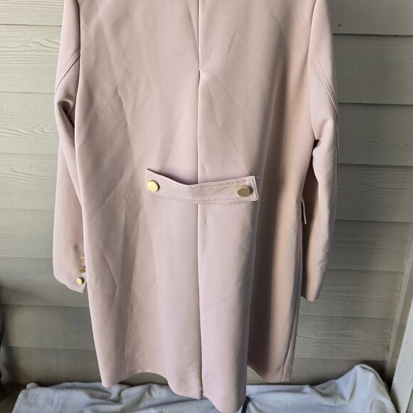 T Tahari Sophie Single-Breasted Coat - Rose Quartz Pink - Picture 4 of 16